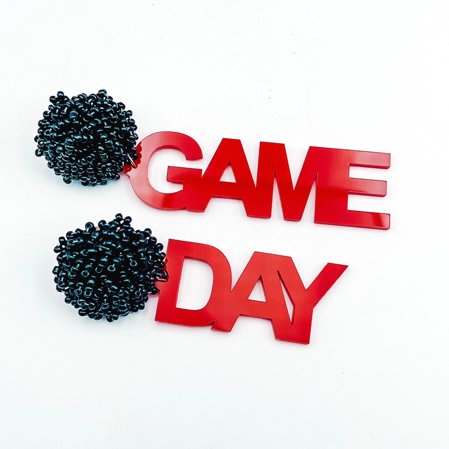 Red & Black Game Day Earrings
