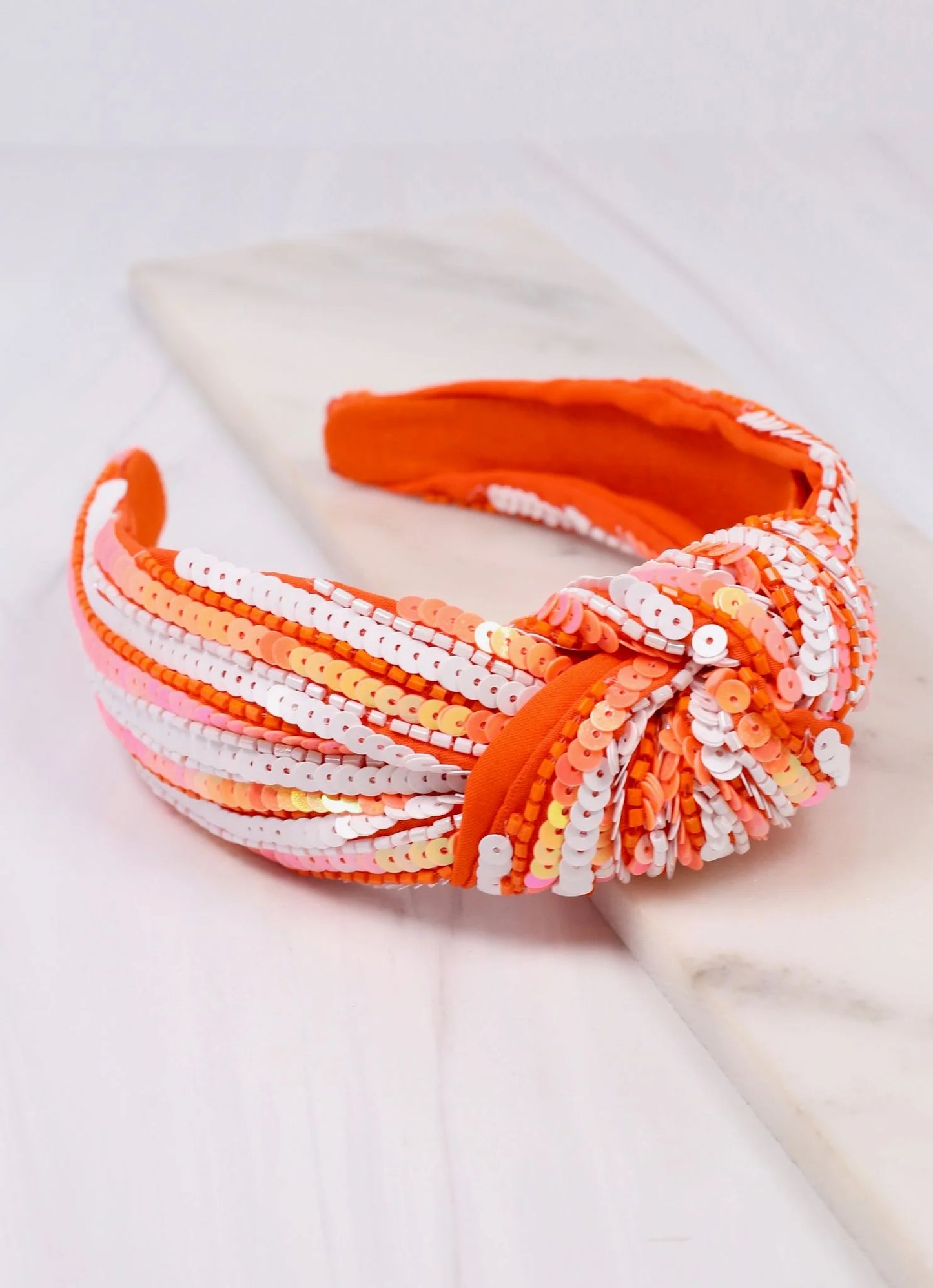 Orange & White Headband