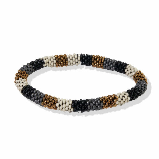 Black Marcy Multi Stripe Beaded Bracelet